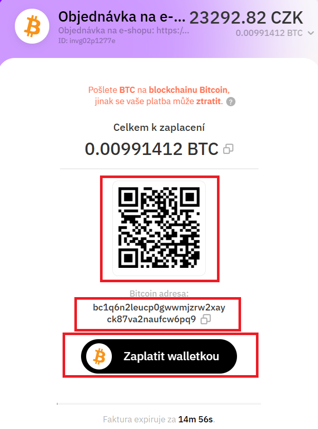 CZ EasyLight mitochondriak Platba BTC kryptomenami 8